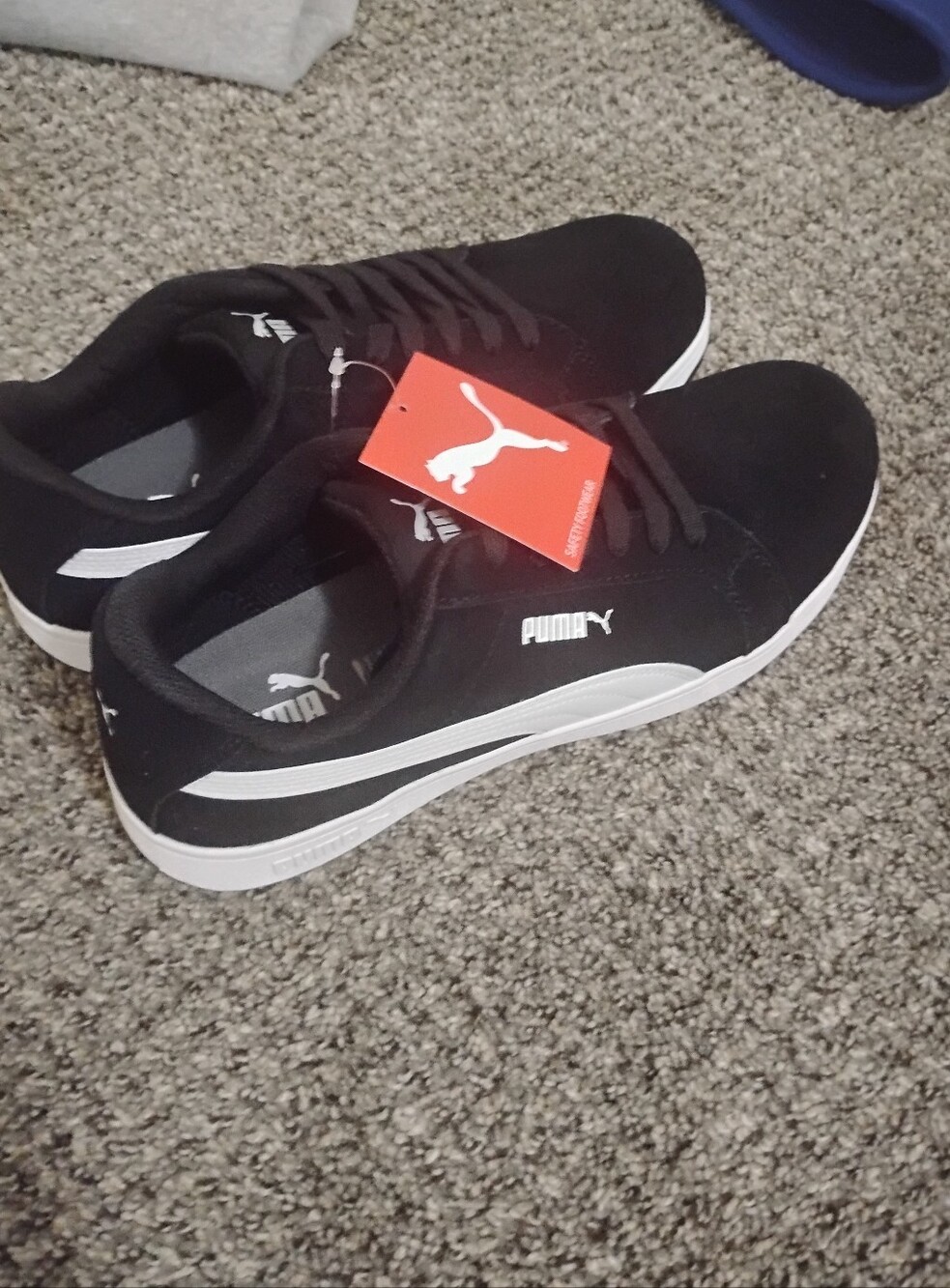Puma Black and White Men's Low-Top Sneakers